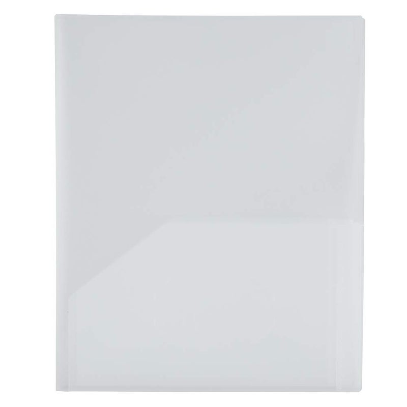 JAM PAPER Heavy Duty Plastic Multi Pocket Folders - 4 Pocket Organizer - Clear - 2/Pack - Image 5